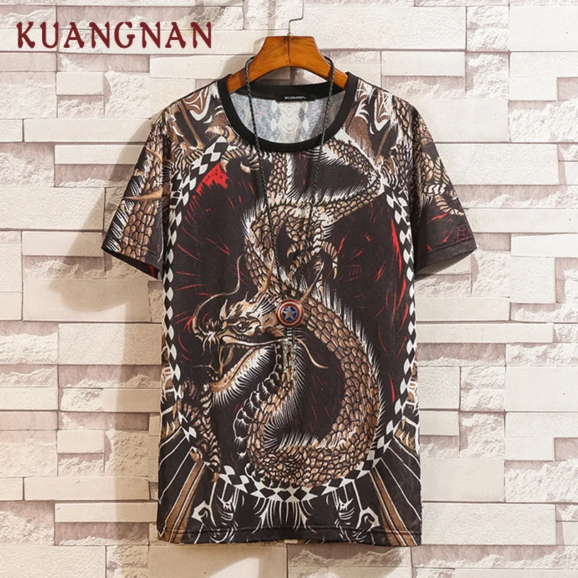 KUANGNAN Chinese Style Dragon T Shirt Men Harajuku Tshirt Men T-Shirt Streetwear Funny T Shirts Hip Hop Summer 2019 New Arrivals
KUANGNAN Chinese Style Dragon T Shirt Men Harajuku Tshirt Men T-Shirt Streetwear Funny T Shirts Hip Hop Summer 2019 New Arrivals