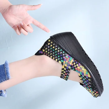 TKN 2019 Summer Women Platform Sandals Shoes Women Woven elastic Shoes Wedge Sandals multi colors cover shoes footwear Women 889
TKN 2019 Summer Women Platform Sandals Shoes Women Woven elastic Shoes Wedge Sandals multi colors cover shoes footwear Women 889