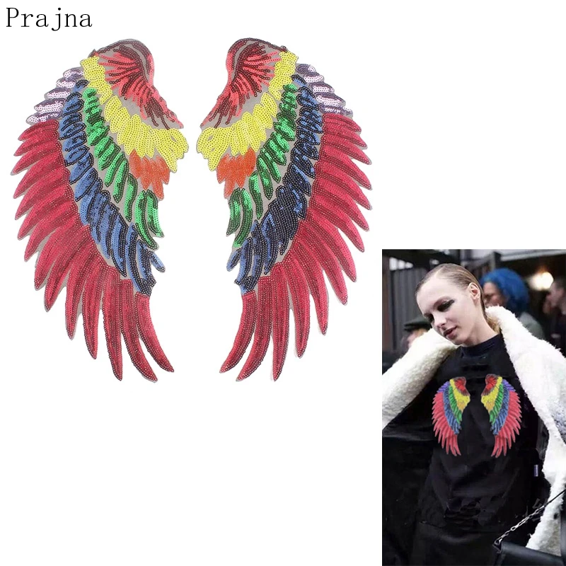Prajna Rainbow Wings Sequin Patches Color Sewing Iron On Patches For Clothes Fabric Jeans Jacket Patches Angel Applique Fashion
Prajna Rainbow Wings Sequin Patches Color Sewing Iron On Patches For Clothes Fabric Jeans Jacket Patches Angel Applique Fashion