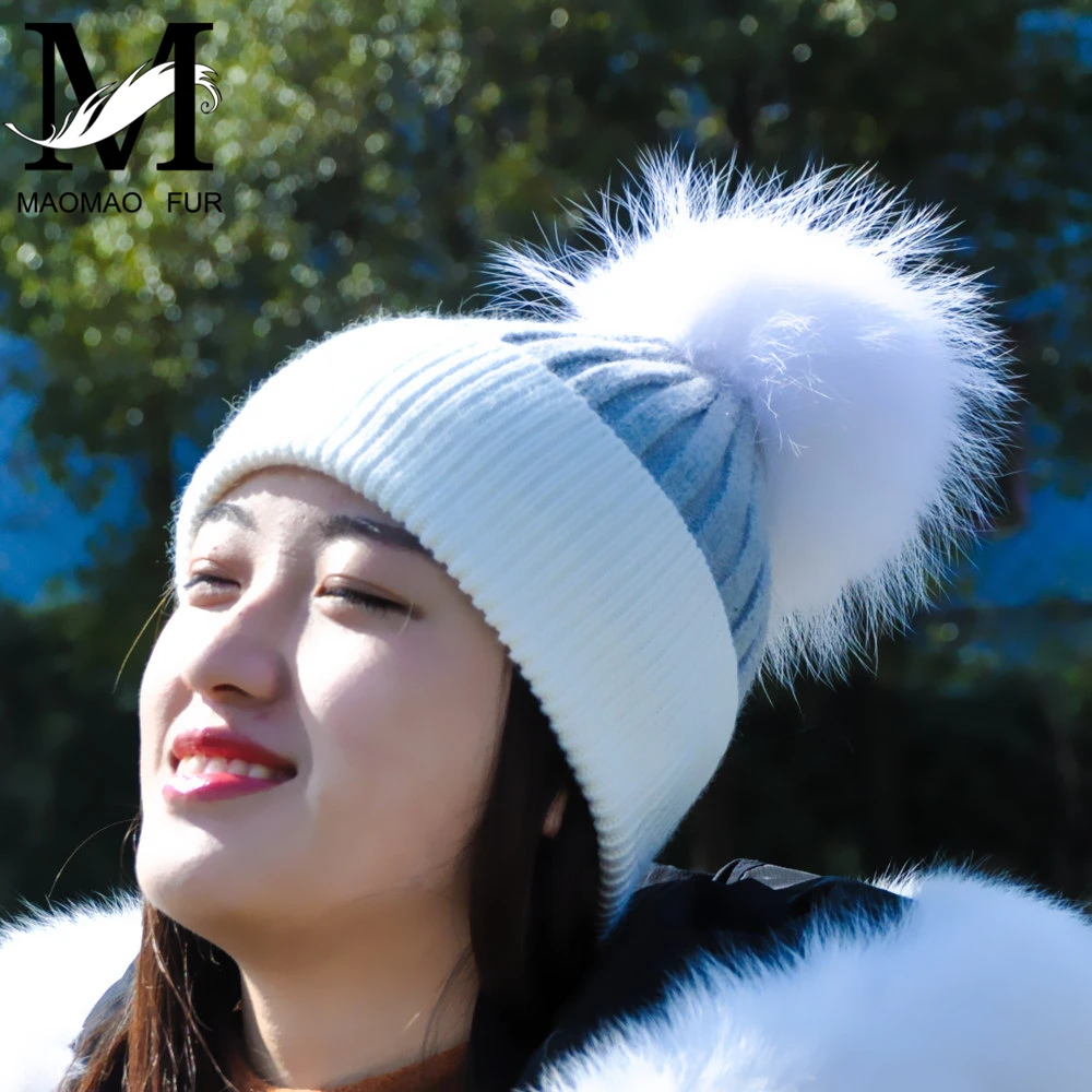 Women Winter Fur Ball Cap Cashmere Hats Beanie Cap Woman Female Warm Rabbit Fur Blend Knitted Fur Ponpon Hat Caps
Women Winter Fur Ball Cap Cashmere Hats Beanie Cap Woman Female Warm Rabbit Fur Blend Knitted Fur Ponpon Hat Caps