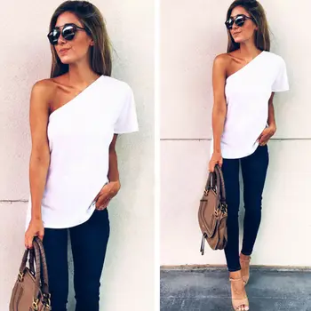 Solid Short Sleeve Shirt Casual Blouse Loose Fashion Women's Off Shoulder Tops White
Solid Short Sleeve Shirt Casual Blouse Loose Fashion Women's Off Shoulder Tops White