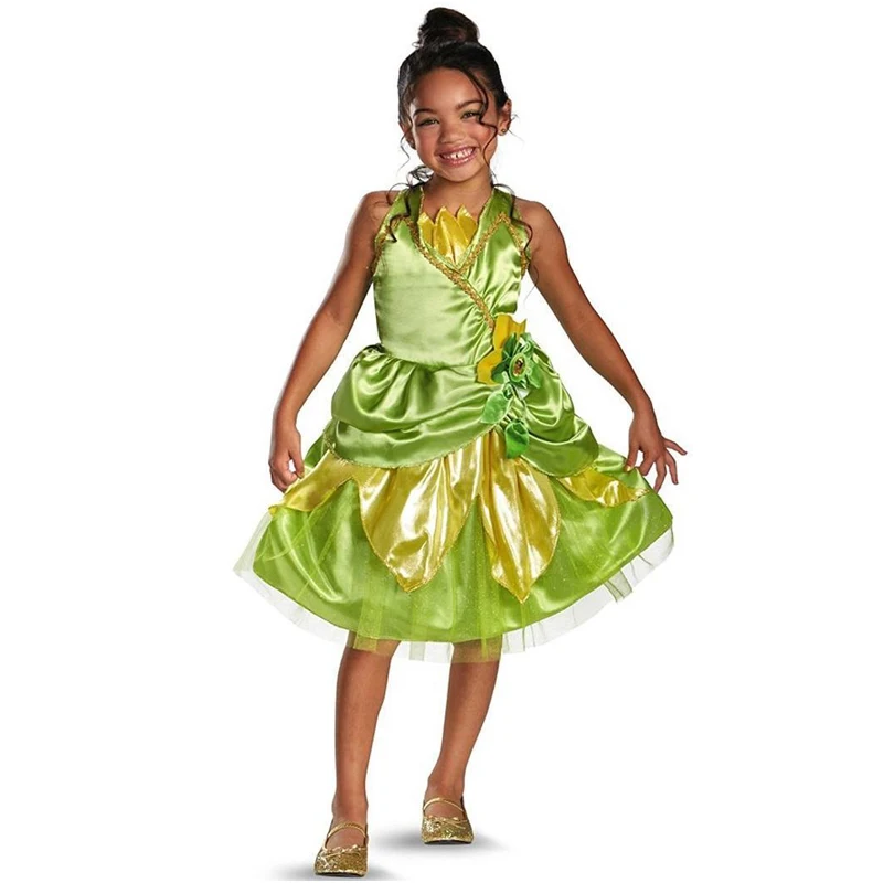 Girls Tiana Sparkle Classic Princess Costume