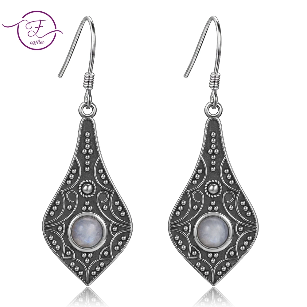 Ethnic style 5MM Round Natural Moonstone 925 Sterling Silver Drop Earrings For Women Trendy Wedding Party Jewelry
Ethnic style 5MM Round Natural Moonstone 925 Sterling Silver Drop Earrings For Women Trendy Wedding Party Jewelry