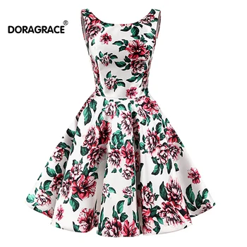 Doragrace New Fashion Sleeveless Short Floral Print Women Cocktail Party Dresses
Doragrace New Fashion Sleeveless Short Floral Print Women Cocktail Party Dresses