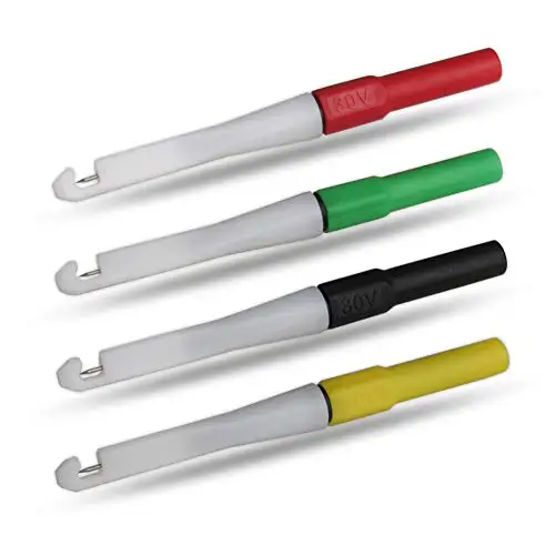 4mm Socket Insulation Piercing Needle Non-destructive Back Probe Pin Test Probes Red/Black/Yellow/Green Mini Wire Piercer
4mm Socket Insulation Piercing Needle Non-destructive Back Probe Pin Test Probes Red/Black/Yellow/Green Mini Wire Piercer