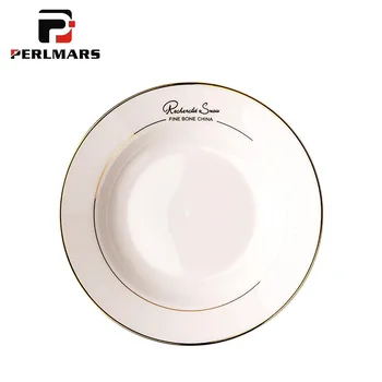 8 Inch Brief Gold Border Bone china Soup Plate Hotel Spaghetti Vegetables Deep Dish Handmade Tableware Pastry Round Saucer Gifts
8 Inch Brief Gold Border Bone china Soup Plate Hotel Spaghetti Vegetables Deep Dish Handmade Tableware Pastry Round Saucer Gifts