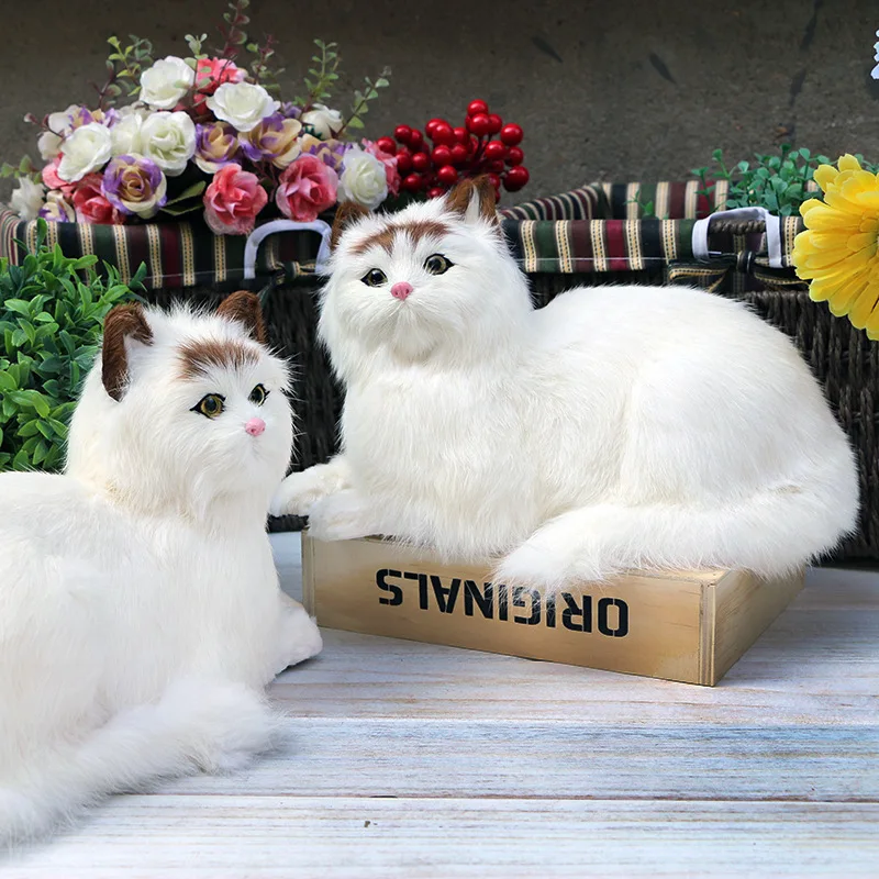 Realistic Lying Cat Models Children Plush Animals Toys Lifelike White Cats Doll Home Decor Animals Style Ornament Kids Gifts
Realistic Lying Cat Models Children Plush Animals Toys Lifelike White Cats Doll Home Decor Animals Style Ornament Kids Gifts