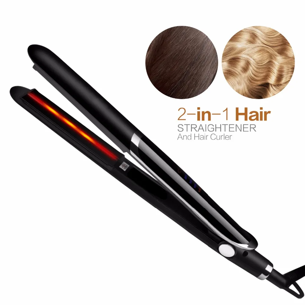 Professional 2 In 1 Hair Straightener Curler Flat Iron Hair Straighting Curling Iron Corrugation LED Display Hair Styling Tools
Professional 2 In 1 Hair Straightener Curler Flat Iron Hair Straighting Curling Iron Corrugation LED Display Hair Styling Tools