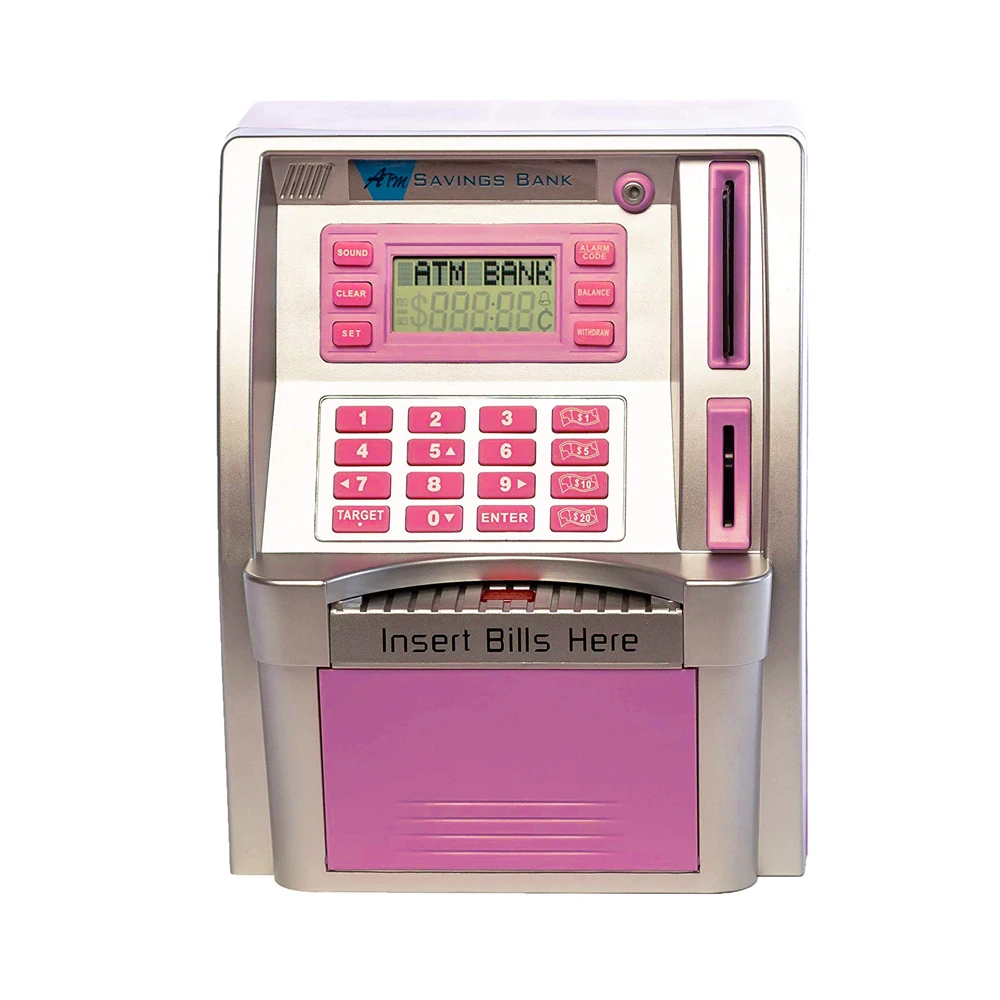 Useful and Personal Cartoon ATM Savings Bank Personal ATM Cash Coin Piggy Bank Machine Perfect for Kids or Friend Birthday Gift
Useful and Personal Cartoon ATM Savings Bank Personal ATM Cash Coin Piggy Bank Machine Perfect for Kids or Friend Birthday Gift