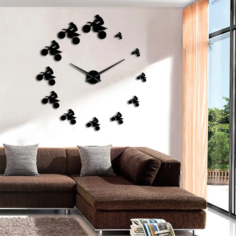Bike Riders DIY Large Wall Clock Extreme Sport Aerial Dirt Motorcycle Mountain Bike Luxury Wall Clock Watch Modern Design
Bike Riders DIY Large Wall Clock Extreme Sport Aerial Dirt Motorcycle Mountain Bike Luxury Wall Clock Watch Modern Design