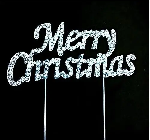 Merry Christmas Crystal Cake Flag Alloy With Crystal Cake Topper Silver For Xmas New Year's Party Cake Baking Decor
Merry Christmas Crystal Cake Flag Alloy With Crystal Cake Topper Silver For Xmas New Year's Party Cake Baking Decor