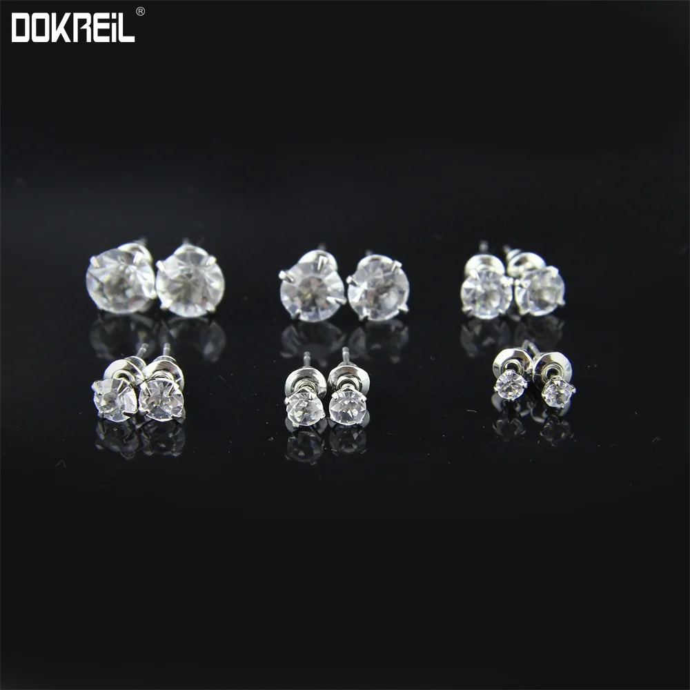 6 Pair Set Round Cut CZ Stud Earrings Clear Cubic Zirconia Ear Studs Simulated Diamonds Prong Setting Luxury Vintage Earing 2019
6 Pair Set Round Cut CZ Stud Earrings Clear Cubic Zirconia Ear Studs Simulated Diamonds Prong Setting Luxury Vintage Earing 2019