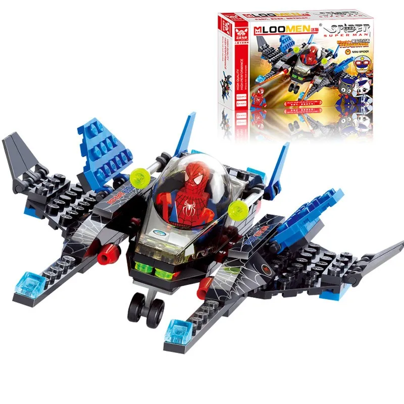 6002 KAZI 133Pcs Super Heroes Spiderman Fighter Model Building Blocks Enlighten DIY Figure Toys For Children Christmas Gift
6002 KAZI 133Pcs Super Heroes Spiderman Fighter Model Building Blocks Enlighten DIY Figure Toys For Children Christmas Gift