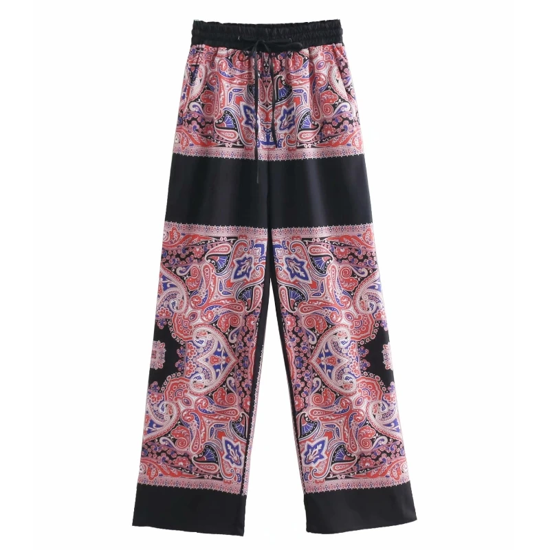 Women Vintage totem floral print wide leg pants retro chic elastic waist lace up Trousers patchwork pantalones mujer pants P287
Women Vintage totem floral print wide leg pants retro chic elastic waist lace up Trousers patchwork pantalones mujer pants P287