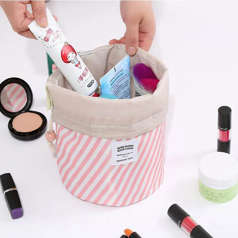 Women Drawstring Cosmetic Bag Pouch Large Capacity Barrel Shaped Makeup Case Organizer Storage Bags Travel Toiletry Kit
Women Drawstring Cosmetic Bag Pouch Large Capacity Barrel Shaped Makeup Case Organizer Storage Bags Travel Toiletry Kit