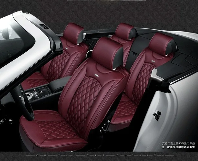 Image for Renault clio duster black brand coffee luxury soft car leather seat cover front  rear Complete set waterproof car seat cover