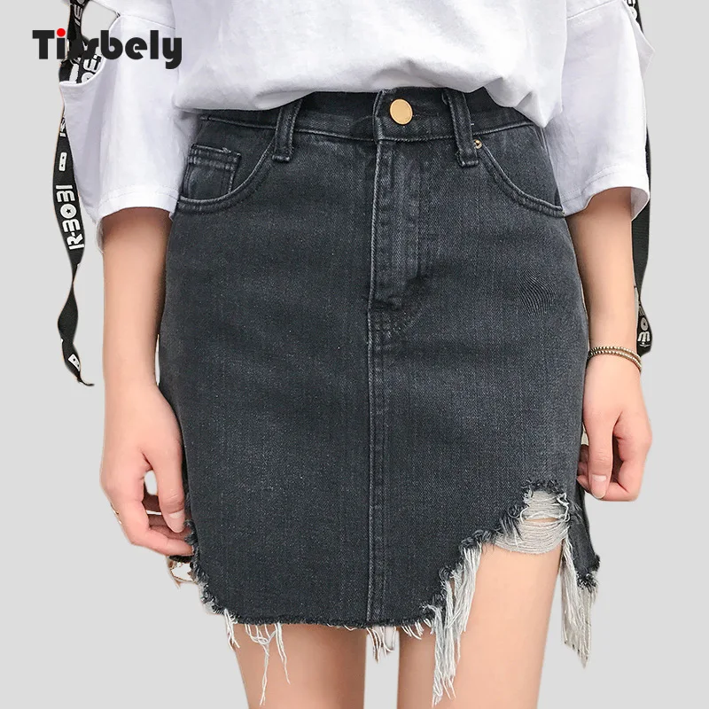 Tissbely Ripped Denim Mini Skirt Women High Waist irregular Hole A Line Black and Blue Sexy Casual for Female Cowboy Skirts
Tissbely Ripped Denim Mini Skirt Women High Waist irregular Hole A Line Black and Blue Sexy Casual for Female Cowboy Skirts
