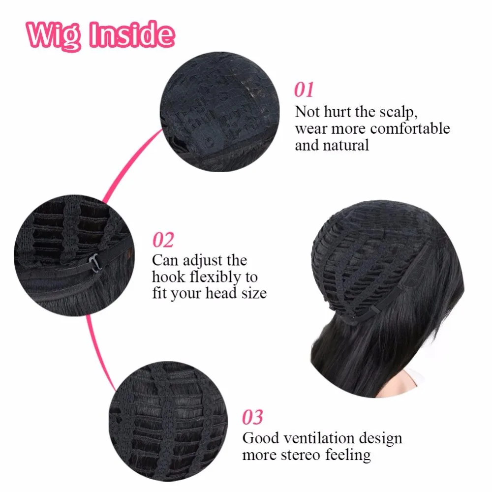 Искусственные волосы Deyngs Pixie Cut черные естественные коричневые|wigs with bangs|wig withewig wig