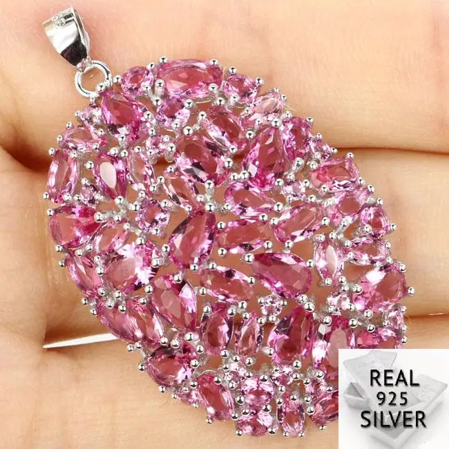 Guaranteed Real 925 Solid Sterling Silver 6.8g Gorgeous Long Big Heavy Pink Tourmaline Pendant 44x27mm
Guaranteed Real 925 Solid Sterling Silver 6.8g Gorgeous Long Big Heavy Pink Tourmaline Pendant 44x27mm