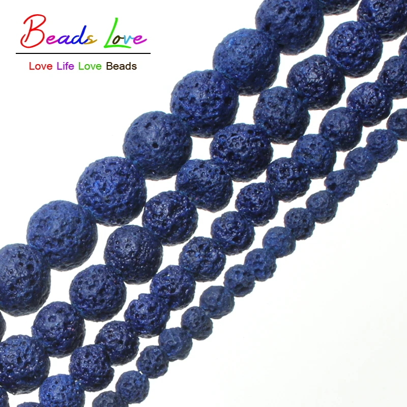 Dark Blue Lava Beads Natural Stone Volcanic Rock Round Loose Beads For Jewelry Making 15" Pick Size 4 6 8 10 12mm-F00616
Dark Blue Lava Beads Natural Stone Volcanic Rock Round Loose Beads For Jewelry Making 15" Pick Size 4 6 8 10 12mm-F00616