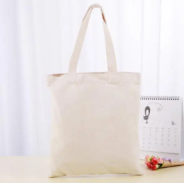

200pcs/lot, Customized L Nature Cotton tote bag for company's advertising or gift for party