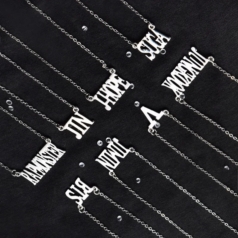Colar KPOP bangtan boys Choker Necklaces For Women Collar Girl Fashion Jewelry Stainless Steel Necklace
Colar KPOP bangtan boys Choker Necklaces For Women Collar Girl Fashion Jewelry Stainless Steel Necklace