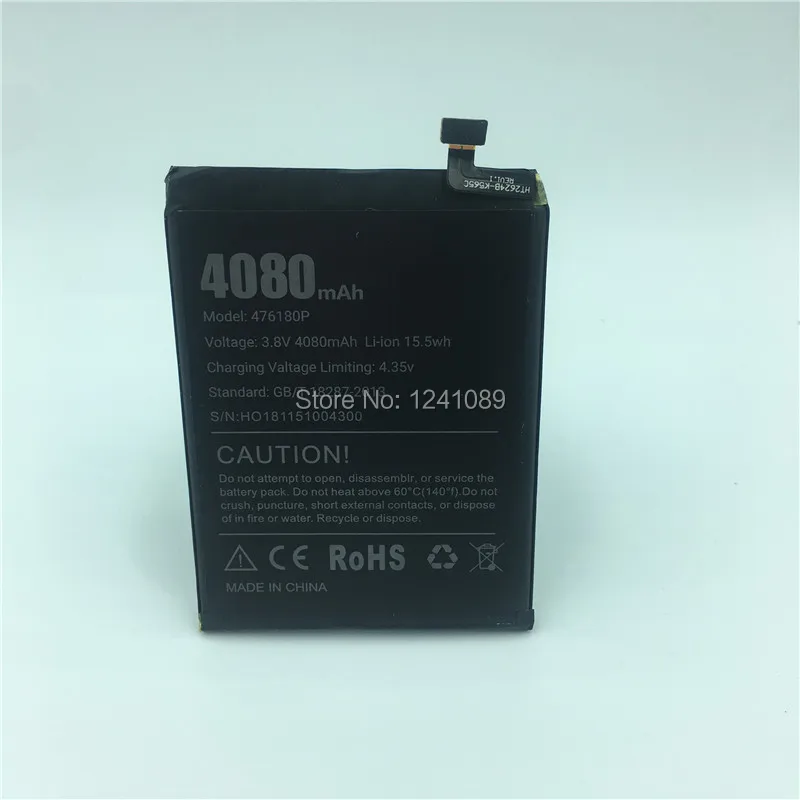 

Mobile phone battery for vernee T3 pro battery 4080mAh High-quality Long standby time for vernee 476180P battery