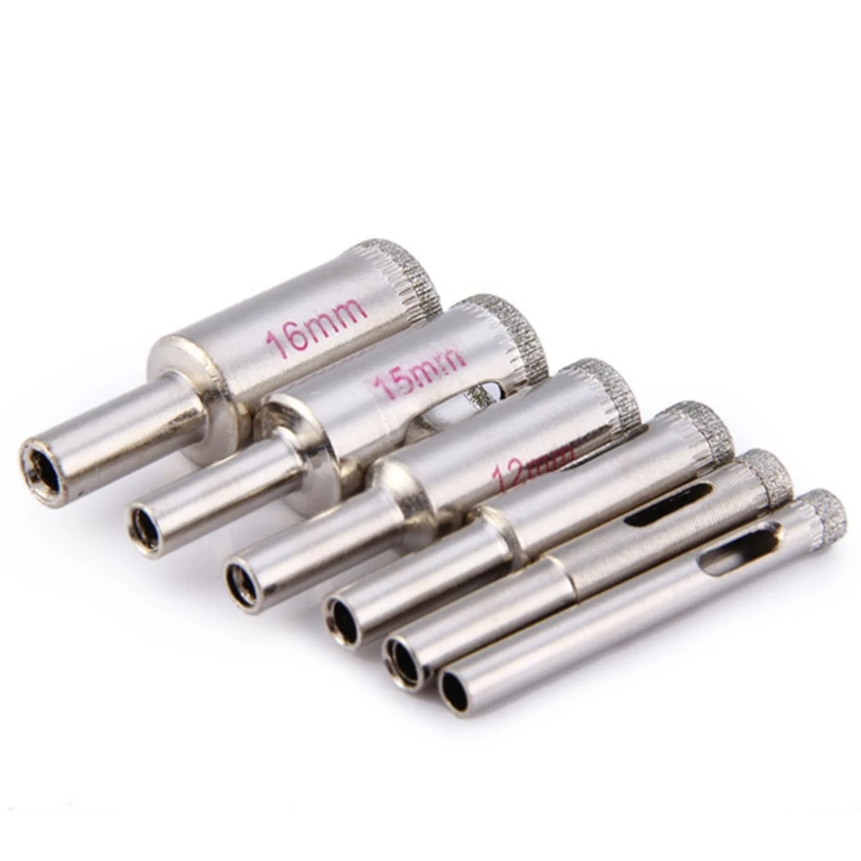 WLXY 6Pcs/set 6-16MM Glass Marble Tile Ceramic Granite Diamond Coated Core Hole Saw Drill Bit Set Tools
WLXY 6Pcs/set 6-16MM Glass Marble Tile Ceramic Granite Diamond Coated Core Hole Saw Drill Bit Set Tools