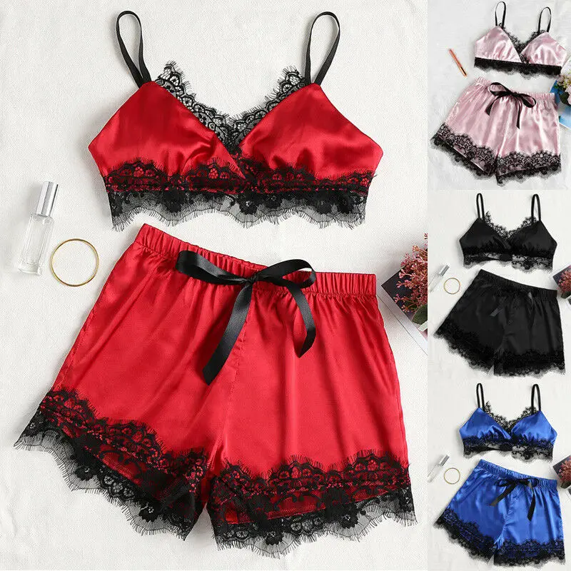 2PCS Women Sexy-Lingerie Sleepwear Satin Babydoll Lace Robes Sleep Pajamas Set Sexy Bikini Cover Up
2PCS Women Sexy-Lingerie Sleepwear Satin Babydoll Lace Robes Sleep Pajamas Set Sexy Bikini Cover Up