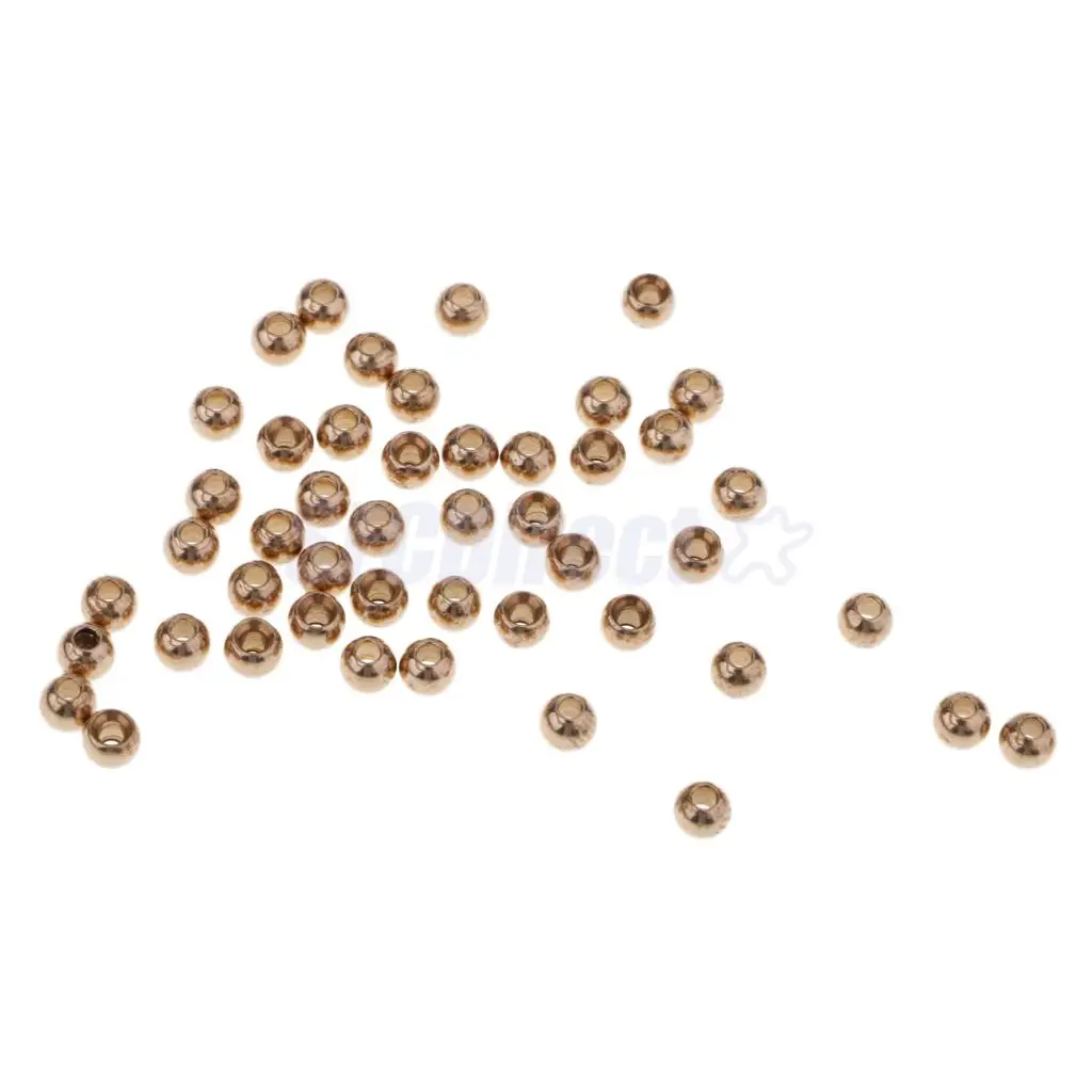 50/100 pieces Fly Tying Beads Assortment Hook Fly Fishing Nymph Belly Eyes Head Ball Bead 2.3mm 2.8mm 3.3mm 3.8mm