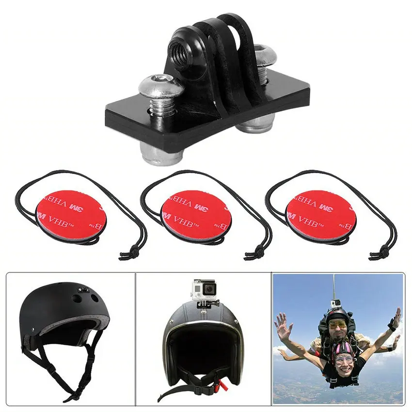 Action Camera Helmet Mount Aluminum Skydiving Helmet Mountfor GoPro Hero/Session/SJCAM/Garmin Virb XE Virb Action Cam - Black
Action Camera Helmet Mount Aluminum Skydiving Helmet Mountfor GoPro Hero/Session/SJCAM/Garmin Virb XE Virb Action Cam - Black