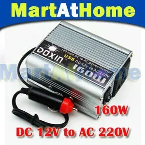 NEW 160W USB POWER INVERTER DC 12V to AC 220V Modified-sine Wave for Mobile Car TV DC #10189 @CF
NEW 160W USB POWER INVERTER DC 12V to AC 220V Modified-sine Wave for Mobile Car TV DC #10189 @CF