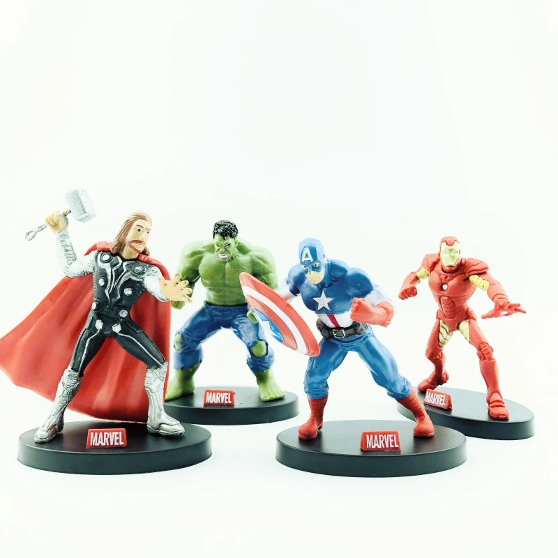 Avengers Marvel 3.5 inch anime figure 4 pcs/lot action figure Captain America Iron man figure hot toys For Kids Birthday Gift
Avengers Marvel 3.5 inch anime figure 4 pcs/lot action figure Captain America Iron man figure hot toys For Kids Birthday Gift