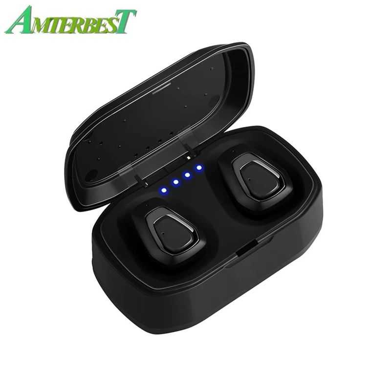 

AMTERBEST TWS A7 Sport Wireless Stereo Bluetooth Earphones with Charge Box Handsfree Headset Earbuds for Android IPhone phones