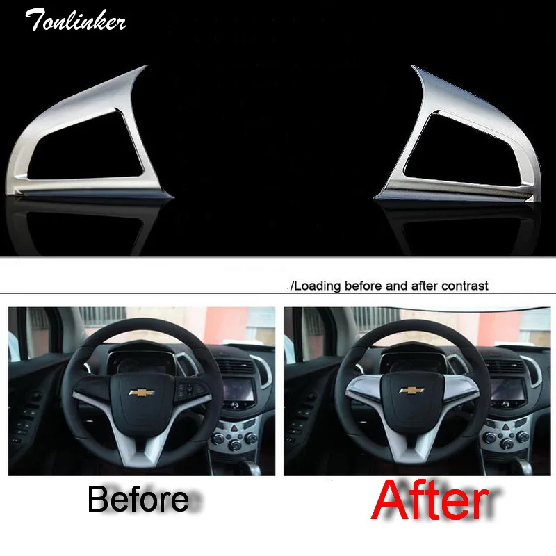Tonlinker 2 PCS DIY Car Styling NEW ABS Matt Modification Steering Wheel Sequin Cover Case Stickers for Chevrolet TRAX 2014
Tonlinker 2 PCS DIY Car Styling NEW ABS Matt Modification Steering Wheel Sequin Cover Case Stickers for Chevrolet TRAX 2014