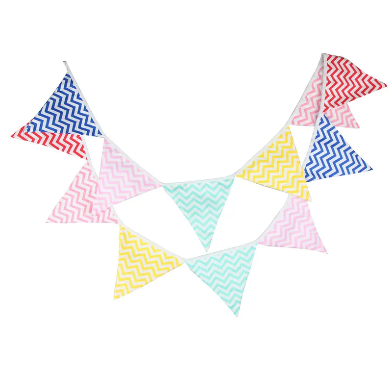 12 Flags 3.2m Colorful Wave Stripe Cotton Fabric Bunting Pennant Flags Banner Garland Baby Shower/Outdoor DIY Home Decoration
12 Flags 3.2m Colorful Wave Stripe Cotton Fabric Bunting Pennant Flags Banner Garland Baby Shower/Outdoor DIY Home Decoration