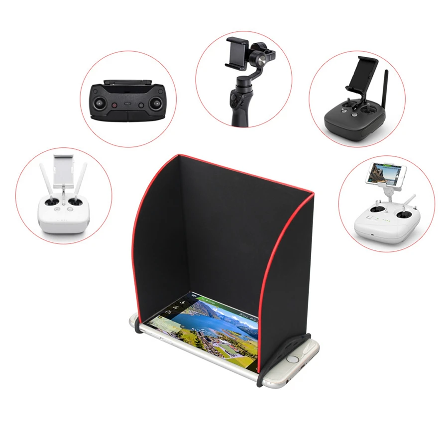 5.5 7.9 Inch Sunshade Hood Universal For DJI Drones for Mavic Pro Spark Phantom 3 4 Remote Control Phone Tablet Monitor Sun Hood
5.5 7.9 Inch Sunshade Hood Universal For DJI Drones for Mavic Pro Spark Phantom 3 4 Remote Control Phone Tablet Monitor Sun Hood