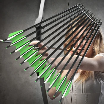 6/12 / 24pcs high quality 18 inch hunting arrow aluminum material axillary arrow green and white feather recovery /composite bow
6/12 / 24pcs high quality 18 inch hunting arrow aluminum material axillary arrow green and white feather recovery /composite bow