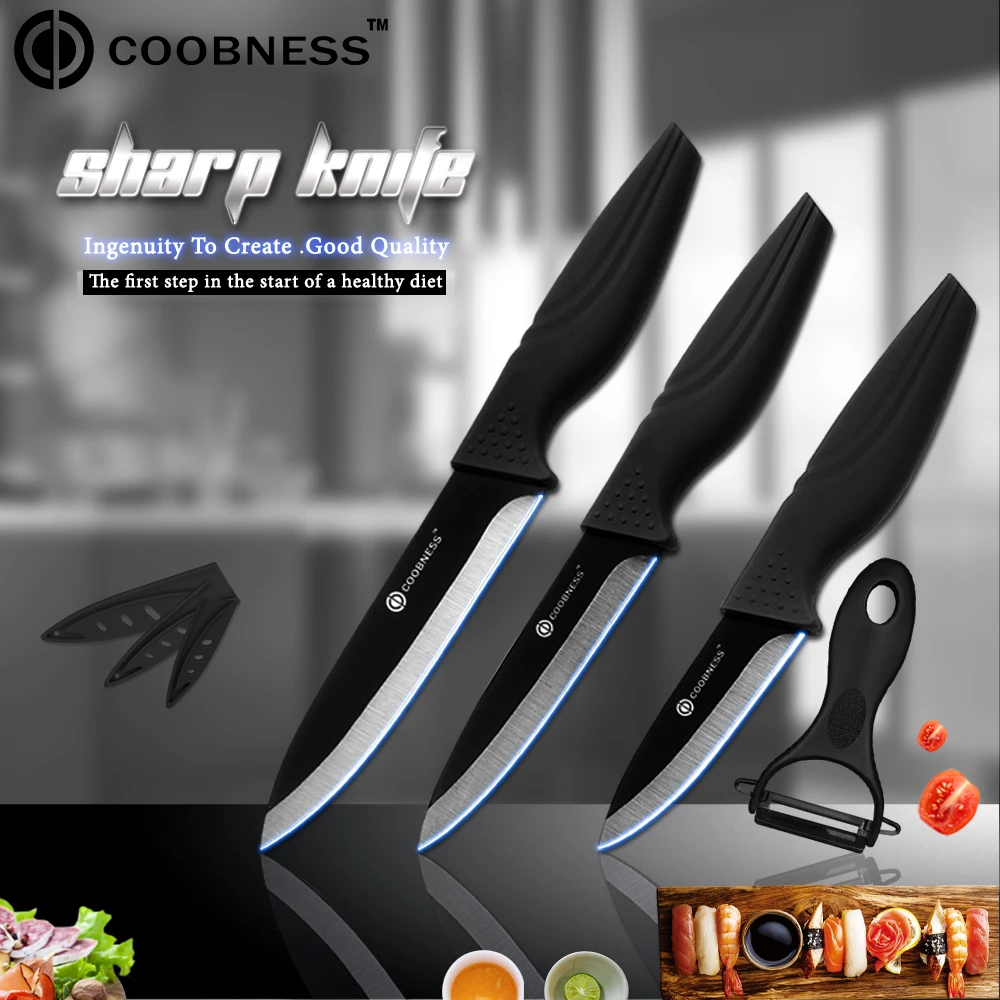 345 inch Ceramic Knife Black Handle Black Blade Paring Utility Slicing Knife COOBNESS Brand Ceramic Kitchen Knife Four Piece Set
345 inch Ceramic Knife Black Handle Black Blade Paring Utility Slicing Knife COOBNESS Brand Ceramic Kitchen Knife Four Piece Set