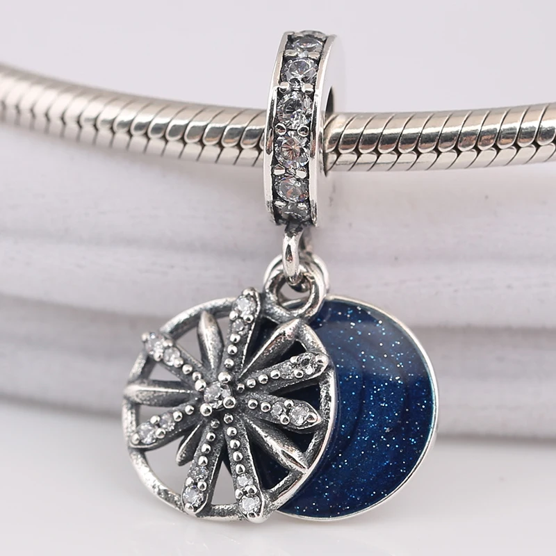 925 Sterling Silver Dazzling Wishes Dangle Charm , Clear CZ & Blue Enamel Fit Pandora European Bracelet Jewelry
925 Sterling Silver Dazzling Wishes Dangle Charm , Clear CZ & Blue Enamel Fit Pandora European Bracelet Jewelry