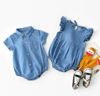 4pcs/lot Summer baby infant rompers girls short sleeve Romper trendy climb denim jumpsuit 3-18M sylvia 588561421665
4pcs/lot Summer baby infant rompers girls short sleeve Romper trendy climb denim jumpsuit 3-18M sylvia 588561421665