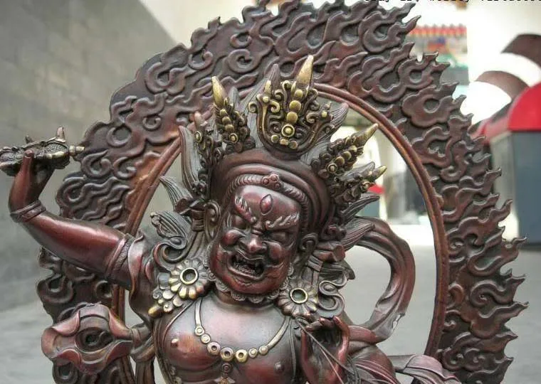 12 INCH Tibet temple Pure Red Bronze exquisite Carved of Vajrapani Buddha Statue
12 INCH Tibet temple Pure Red Bronze exquisite Carved of Vajrapani Buddha Statue