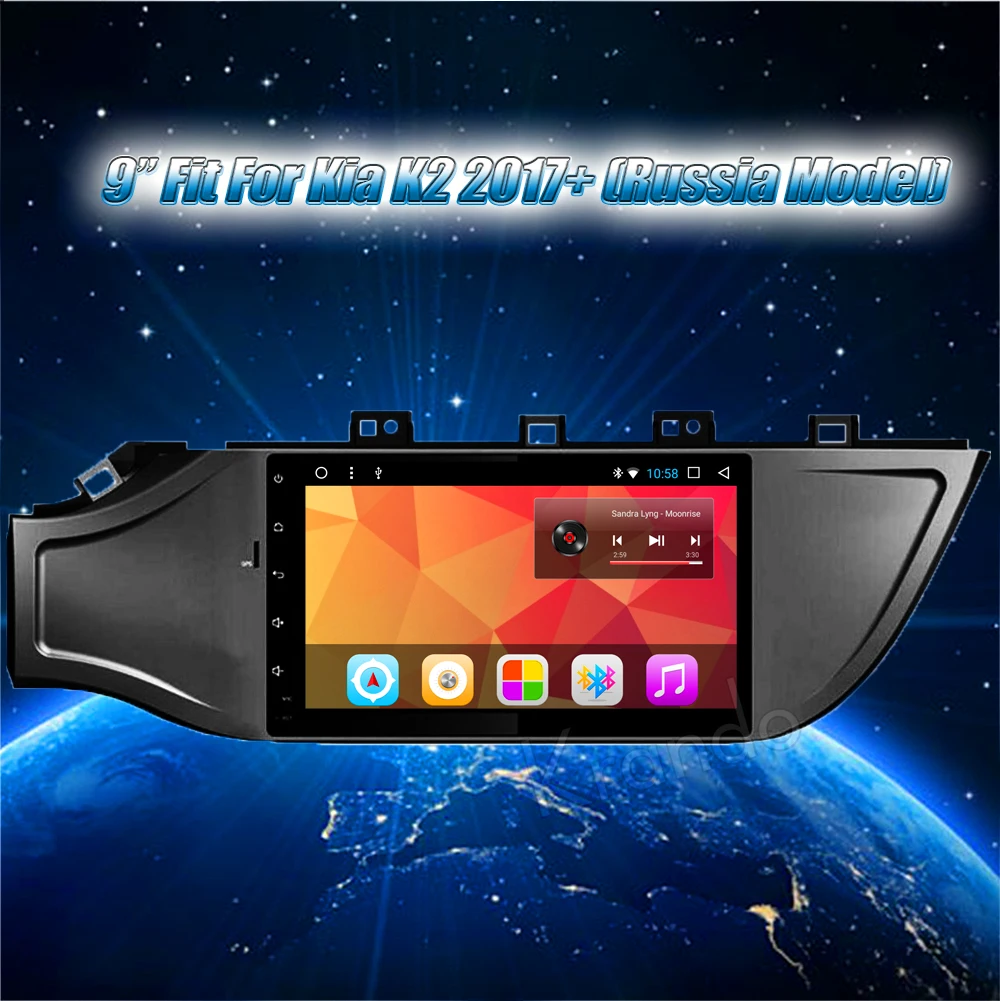 Krando Android car radio gps navigation multimedia system for KIA K2 2017
