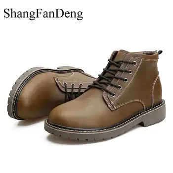 Winter Shoes Men Leather Ankle Men Boots Business Fashion Motorcycle Boots Outdoor Working Snow Boots High-cut Lace-up Warm
Winter Shoes Men Leather Ankle Men Boots Business Fashion Motorcycle Boots Outdoor Working Snow Boots High-cut Lace-up Warm