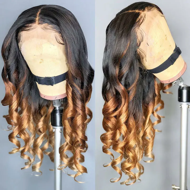 Honey Blonde #27 Ombre 13x6 Deep Part Lace Front Human Hair Wig Malaysian Bouncy Curly Remy Preplucked Glueless Full End Colored
Honey Blonde #27 Ombre 13x6 Deep Part Lace Front Human Hair Wig Malaysian Bouncy Curly Remy Preplucked Glueless Full End Colored