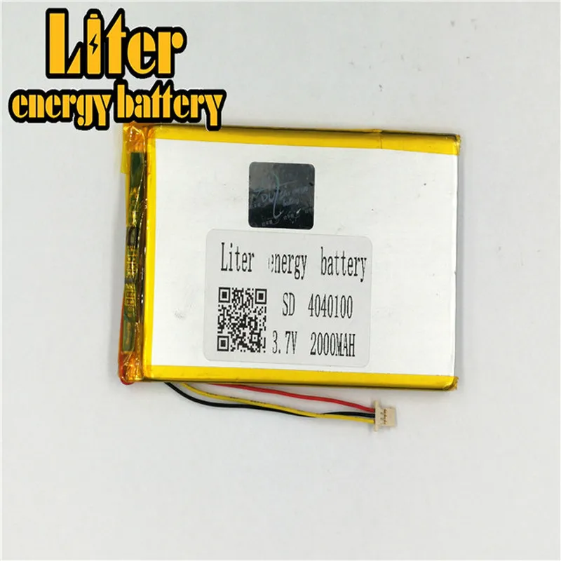 1.0MM 3pin connector 4040100 3.7V 2000mah Lithium Polymer Battery for polymer lithium ion Battery Replacement Tablet PC Battery
1.0MM 3pin connector 4040100 3.7V 2000mah Lithium Polymer Battery for polymer lithium ion Battery Replacement Tablet PC Battery