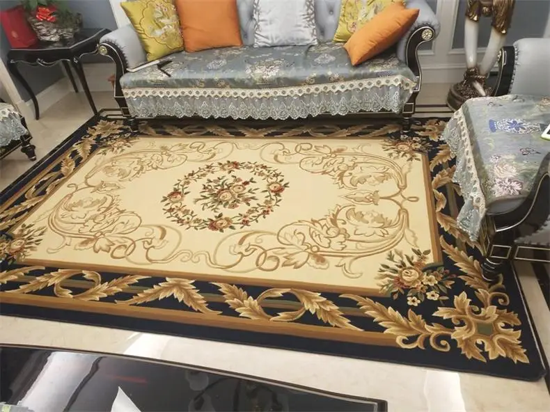 Hand Carved Carpets For Living Room Thick Polypropylene Bedroom Rug American Style Villa Sofa Coffee Table Floor Mat Study Rugs Hand Carved Carpets For Living Room Thick Polypropylene Bedroom Rug American Style Villa Sofa Coffee Table Floor Mat Study Rugs
