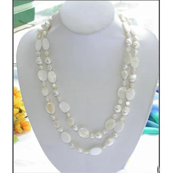 50inches 6-18mm White Ellipse Coin Shell Freshwater Cultured Pearl Necklace,Handmade Perfect Women Wedding Birthday Party Gift
50inches 6-18mm White Ellipse Coin Shell Freshwater Cultured Pearl Necklace,Handmade Perfect Women Wedding Birthday Party Gift