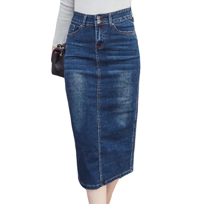 Denim Skirt Vintage Button High Waist Pencil Black Blue Slim Women Skirts Plus Size S-2XL Ladies Office Sexy Jeans Skirt
Denim Skirt Vintage Button High Waist Pencil Black Blue Slim Women Skirts Plus Size S-2XL Ladies Office Sexy Jeans Skirt