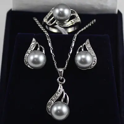 Free shipping beautiful gray Shell Pearl Pendant Necklace Earrings rings jewelry set 18
Free shipping beautiful gray Shell Pearl Pendant Necklace Earrings rings jewelry set 18